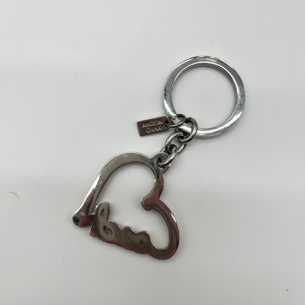 COACH Poppy Bag Charm, Pink Rhinestone Heart - Picture 4 of 6
